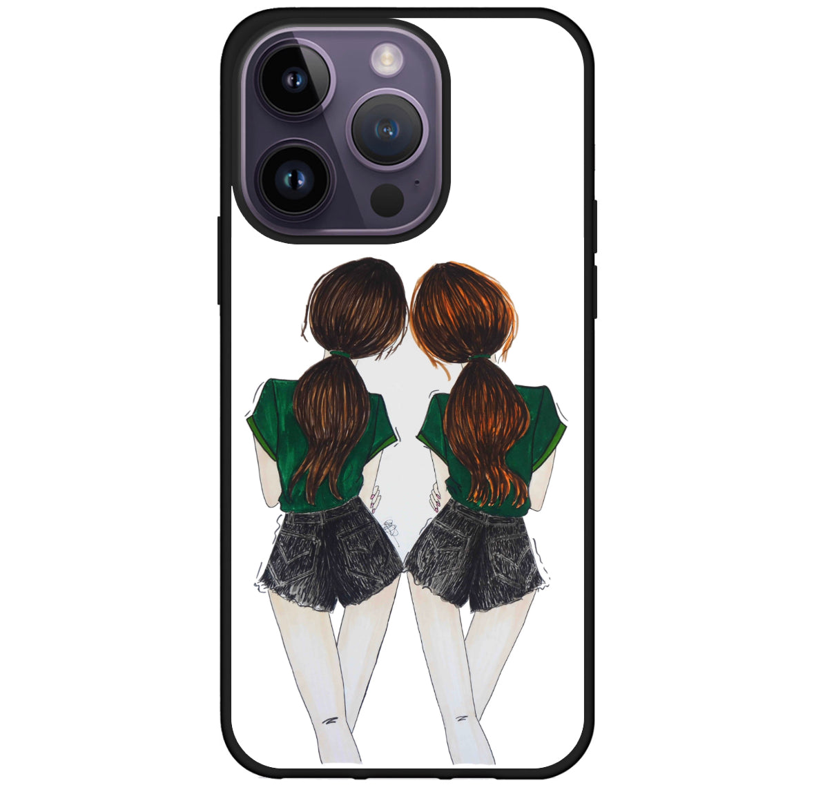 Brunette & red head: Phone case