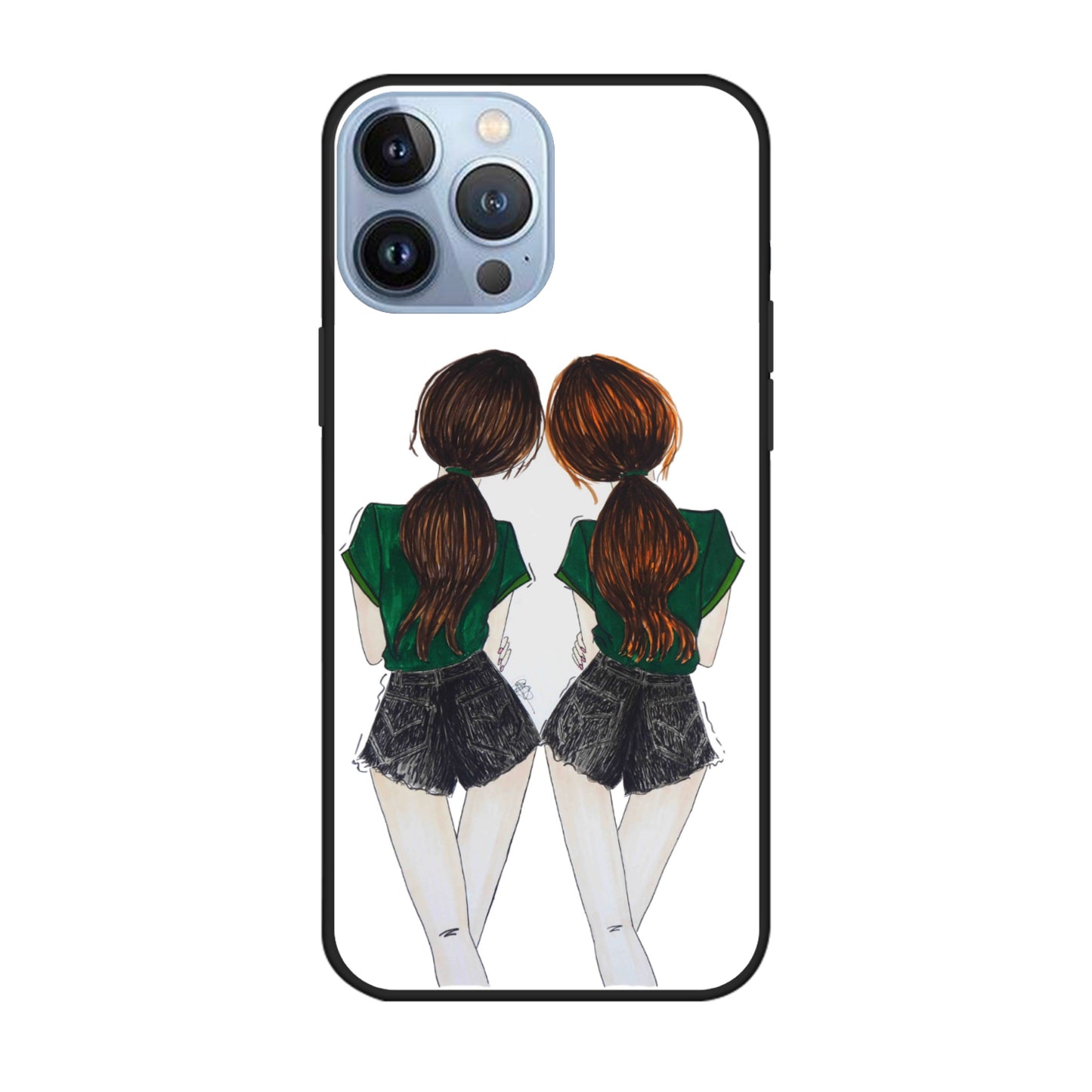 Brunette & red head: Phone case