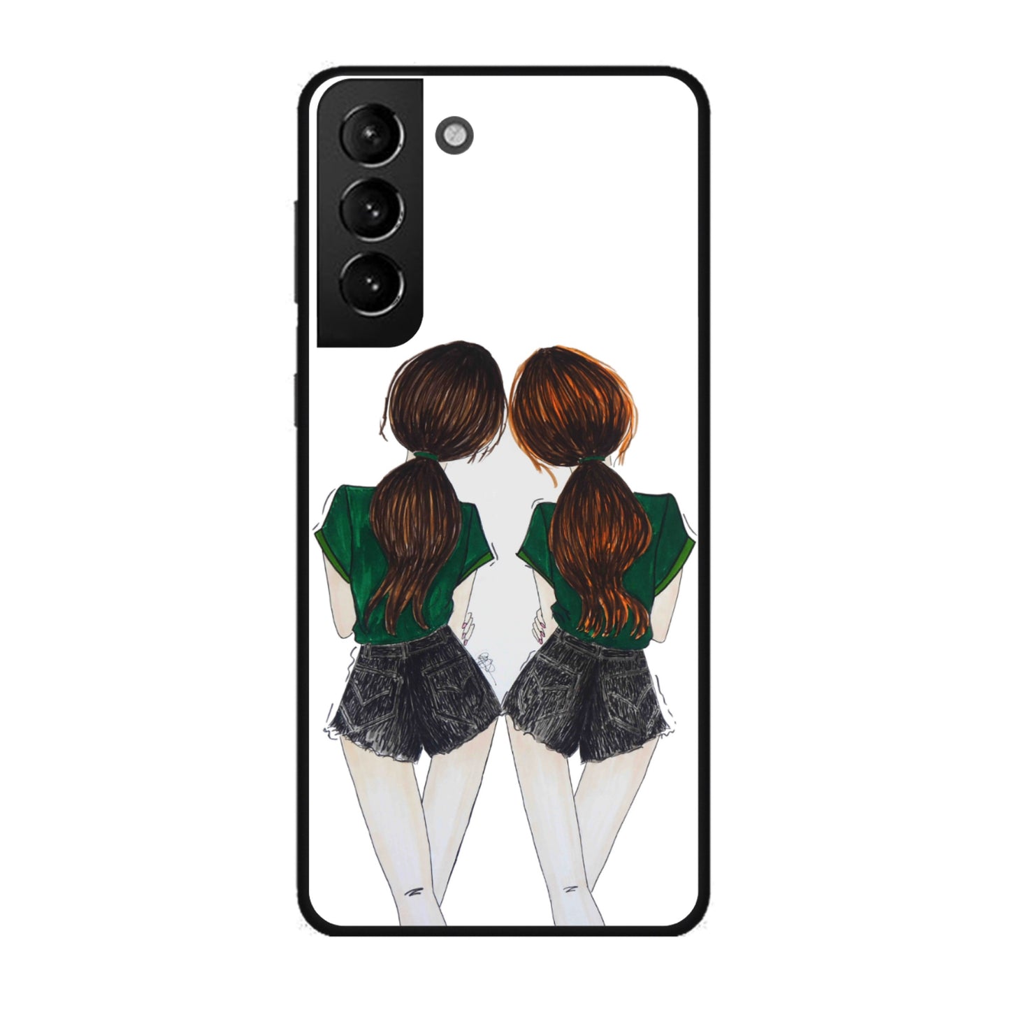 Brunette & red head: Phone case