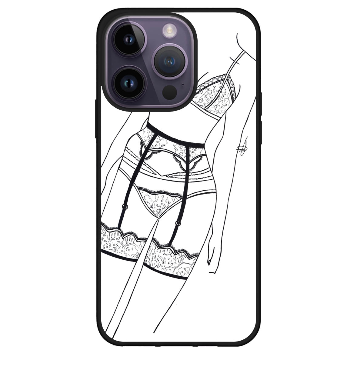 Lingeire outline: Phone Case